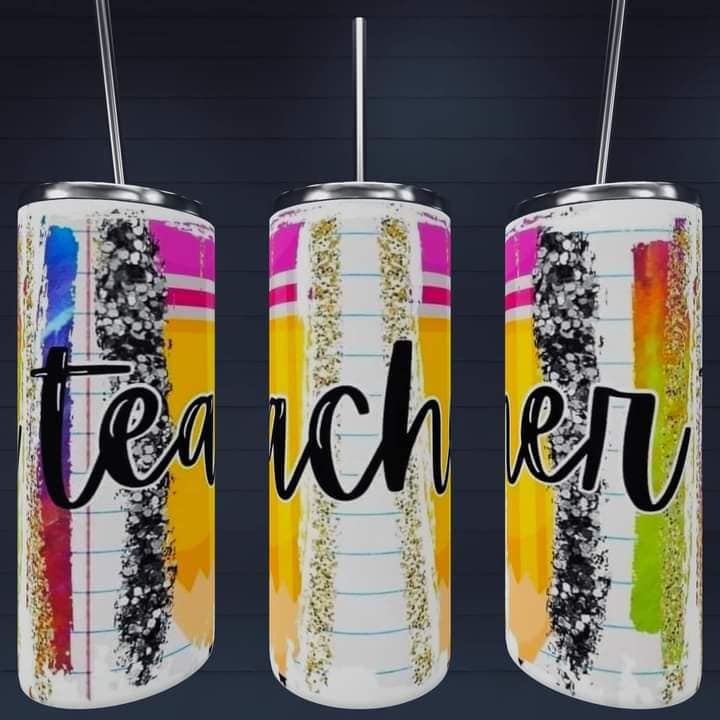 Teacher Life w/ rainbow strips Sublimation Print |Nita's Sublimation Blanks