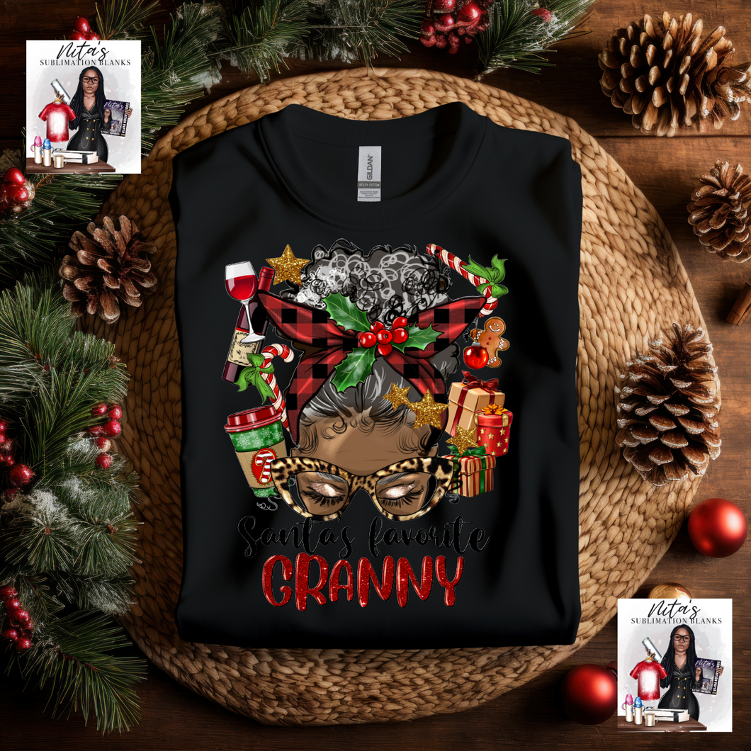 Santa Favorite Granny (TRANSFER) | Nita's Sublimation Blanks­™