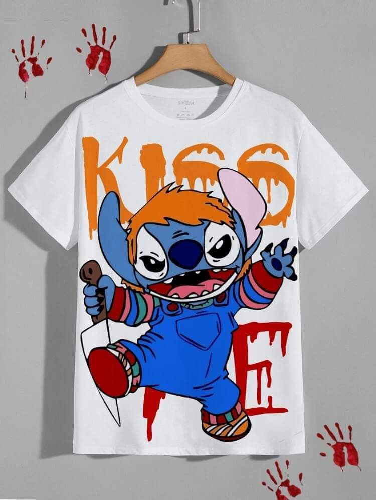 Kiss E STITCH HALLOWEEN (TRANSFER) | Nita's Sublimation Blanks­™