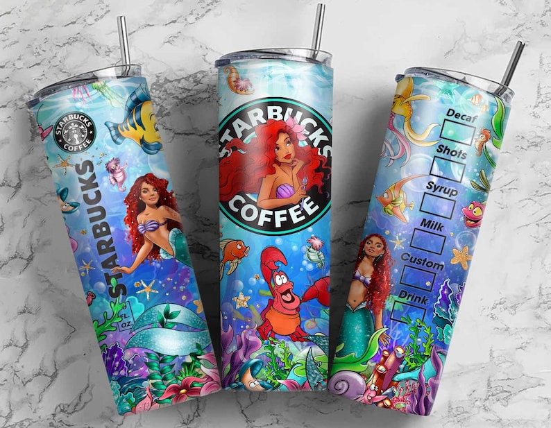 Little Mermaid Starbucks (Digital Files) | Nita's Sublimation Blanks™