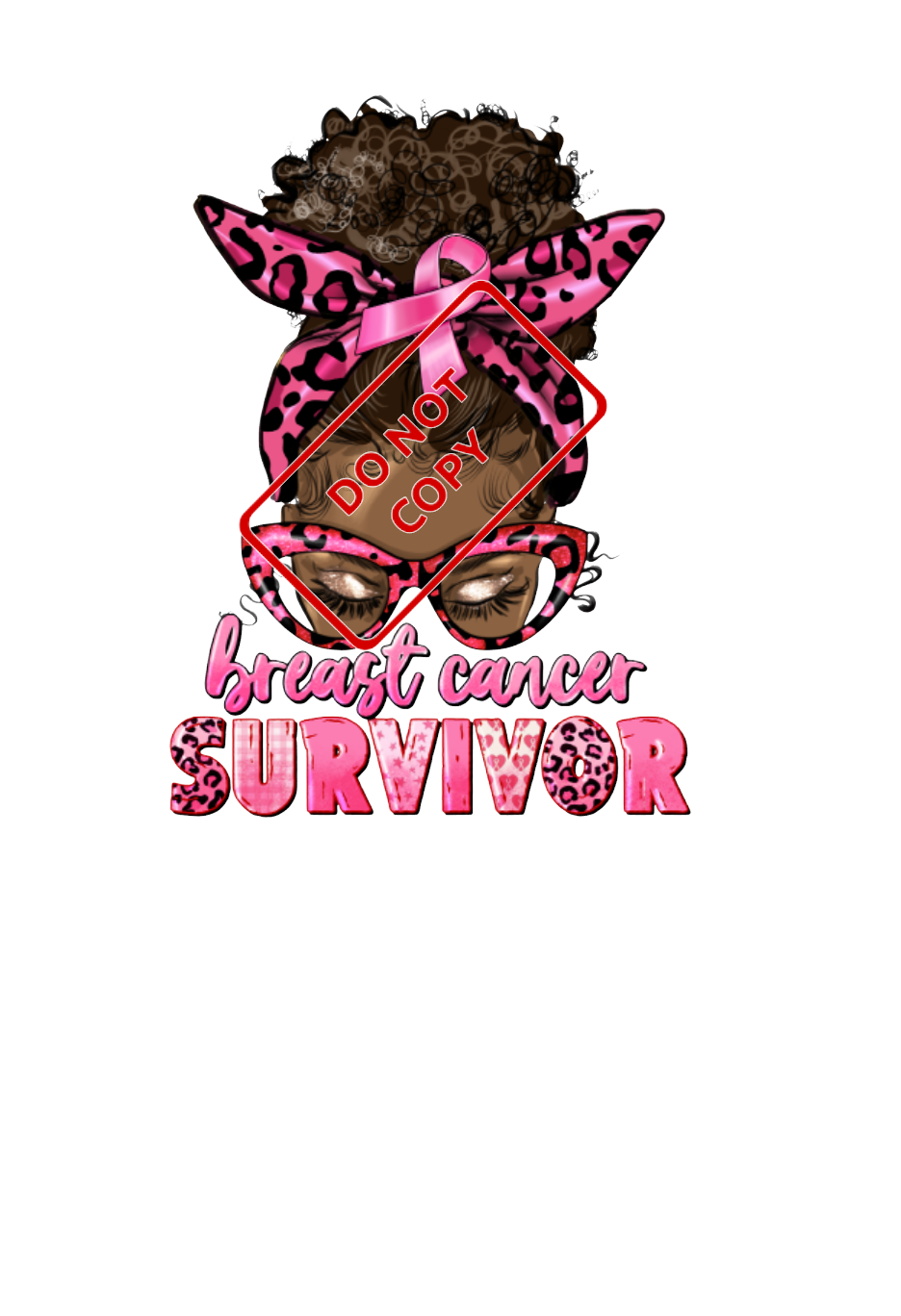 Messy Breast Cancer Survivor (TRANSFER) | Nita's Sublimation Blanks­™