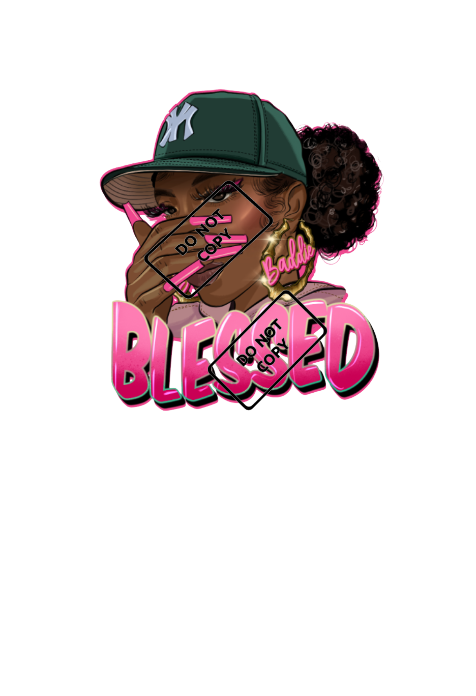 BLESSED WITH A CAP (TRANSFER) | Nita's Sublimation Blanks­™