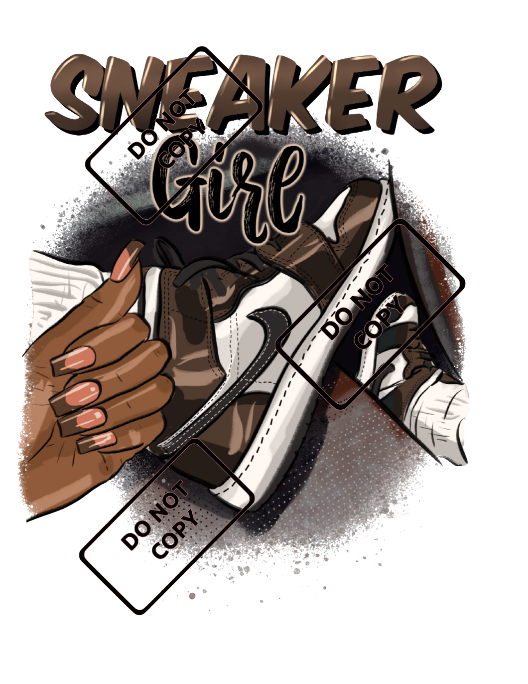 Snicker Girl Brown  (TRANSFER) | Nita's Sublimation Blanks­™